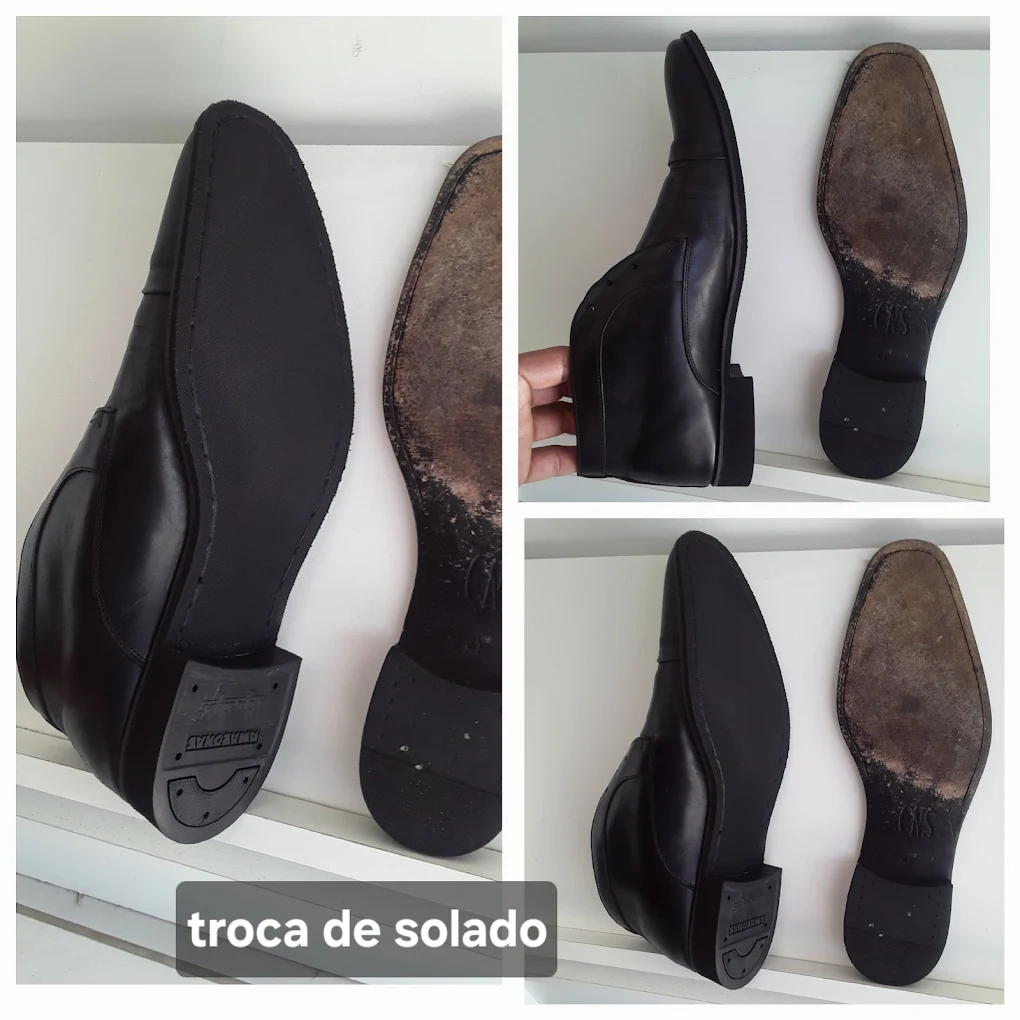 Sapato social com troca de solado completa