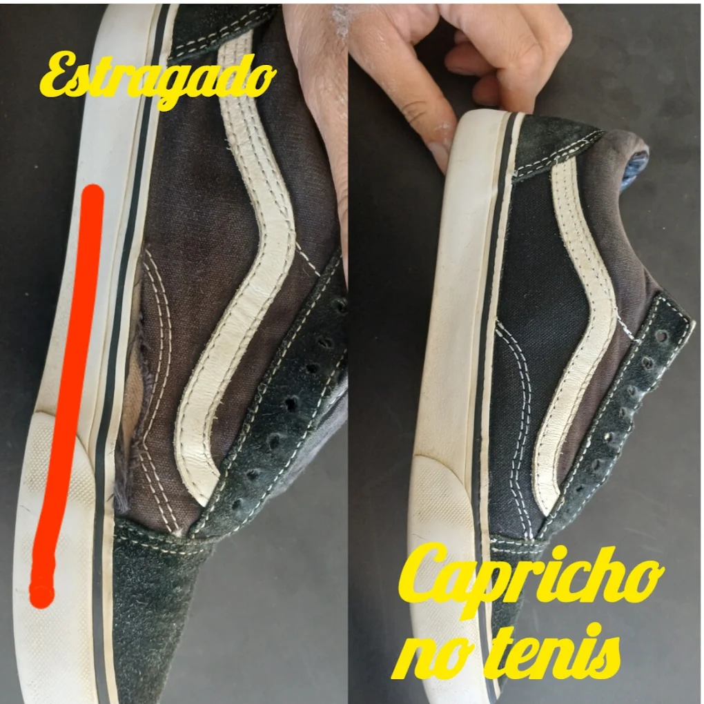 Tênis Vans estragado restaurado com capricho